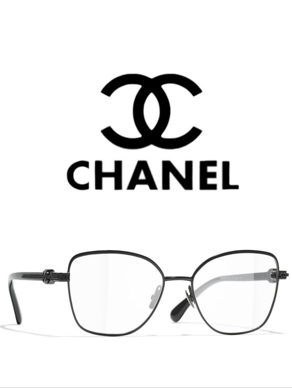 BNIB!!! Rare! Authenticated CHANEL BUTTERFLY EYEGLASSES SO BLACK Optical Glasses